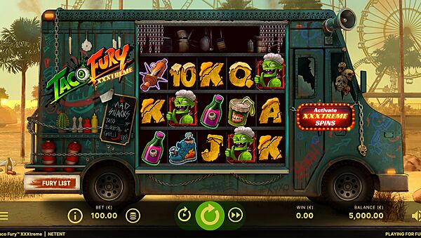 image from Taco Fury XXXtreme Slot - A Party of Low Volatility Fun