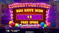 Candy Blitz - free spins won