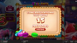 Candyfinity - Free Spins won