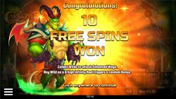 Gargoyle Infinity Reels: Free Spins Won