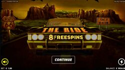 Kiss My Chainsaw - The Ride, Free Spins Awarded