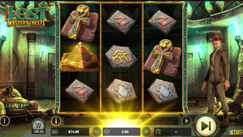 Bonus round in the Lost Mystery Chests slot