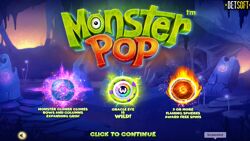 Monster Pop welcome screen