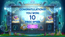 Ocean's Treasure: free spins won