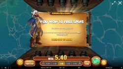 Captain Glum: Pirate Hunter Free Spins Awarded