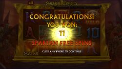 Spartans vs Zombies Free Spins Triggered