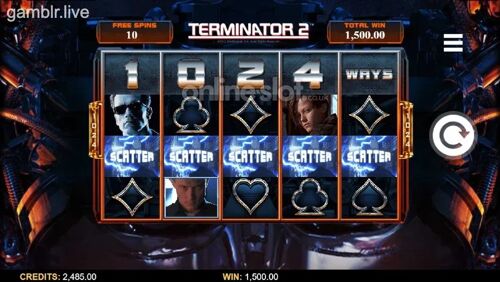 Terminator 2 Free Spins feature