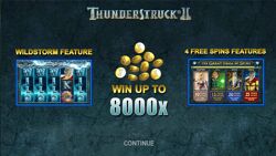 Thunderstruck 2: Welcome Screen