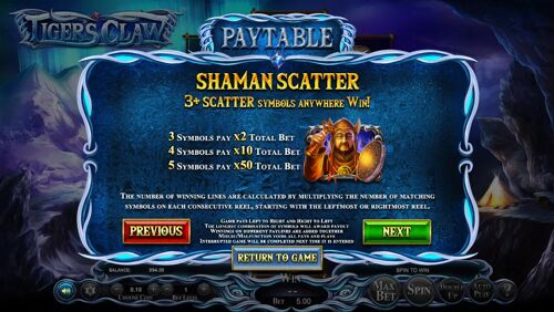 Tiger’s Claw: Shaman Scatter