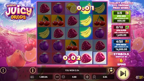 Triple Juicy Drops main game