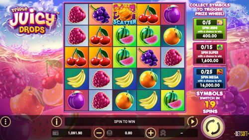 Triple Juicy Drops main game