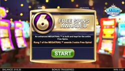 Vegas Rush Free Spins Awarded