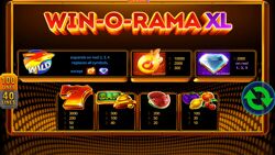 Win-O-Rama XL - paytable