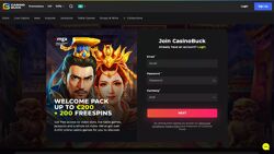 CasinoBuck welcome page